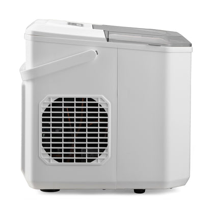 Bardi 1.3L Deluxe IJsblokjesmachine Square – IJsblokmaker Inclusief Luxe Thermosbeker en IJsschep – 9 Blokjes in 8 Minuten – WIT