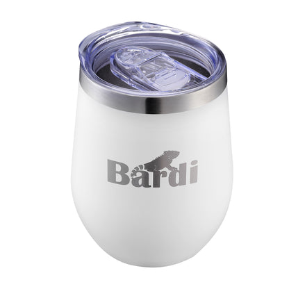 Bardi Thermosbekers 0,3L RVS wit set -  incl. deksels - dubbelwandig
