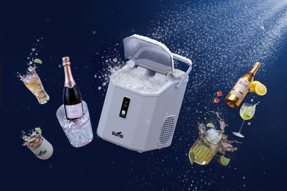 Bardi Nugget IJsblokjesmachine Rond 1,1L wit - 15 kg/24 uur - incl. thermosbeker