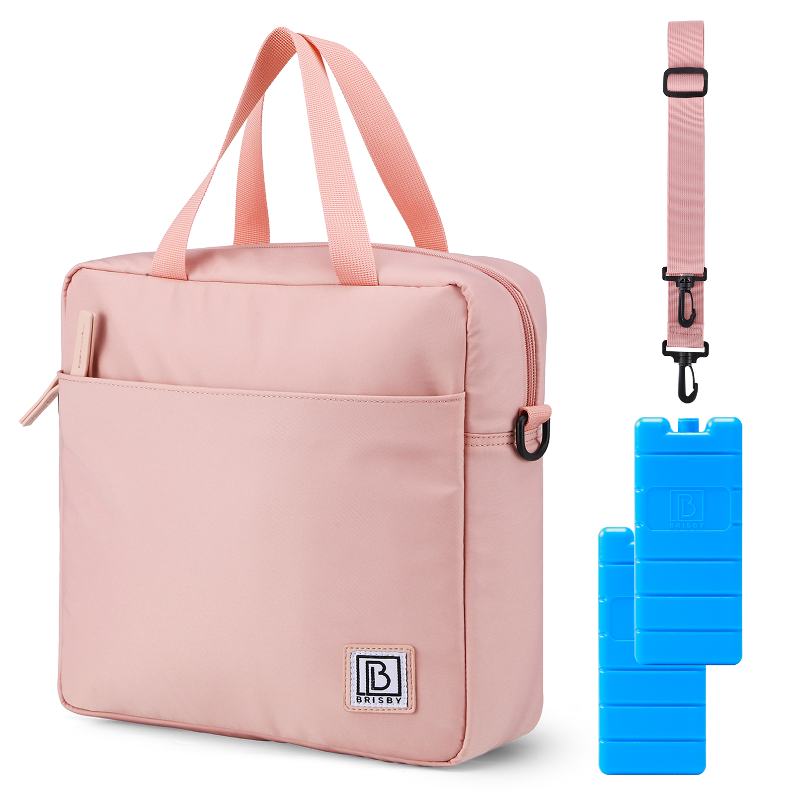 Brisby Koeltas 7L smooth pink - incl. 2 koelelementen, schouderband