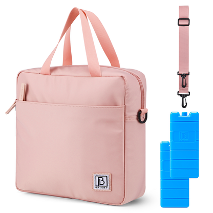 Brisby Koeltas 7L smooth pink - incl. 2 koelelementen, schouderband