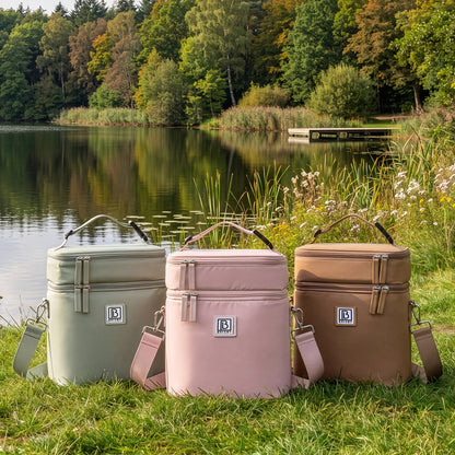 Brisby Kolftas 12 Liter – Koeltas voor Moedermelk & Borstkolf – Kinderwagen Bevestiging – 2 Geïsoleerde Vakken – Inclusief 2 Koelelementen - Soft Pink
