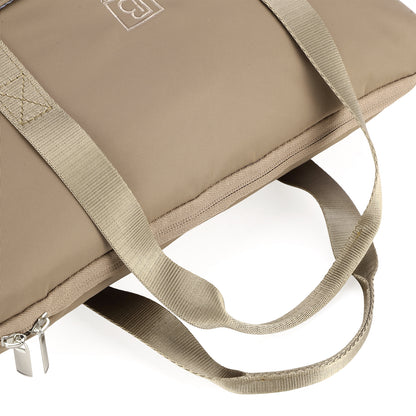 Brisby Koeltas Lunchtas 9L – 4-Laags Geïsoleerd – Inclusief 2 Koelelementen – Waterafstotend – Voor Werk, School & Onderweg - Taupe