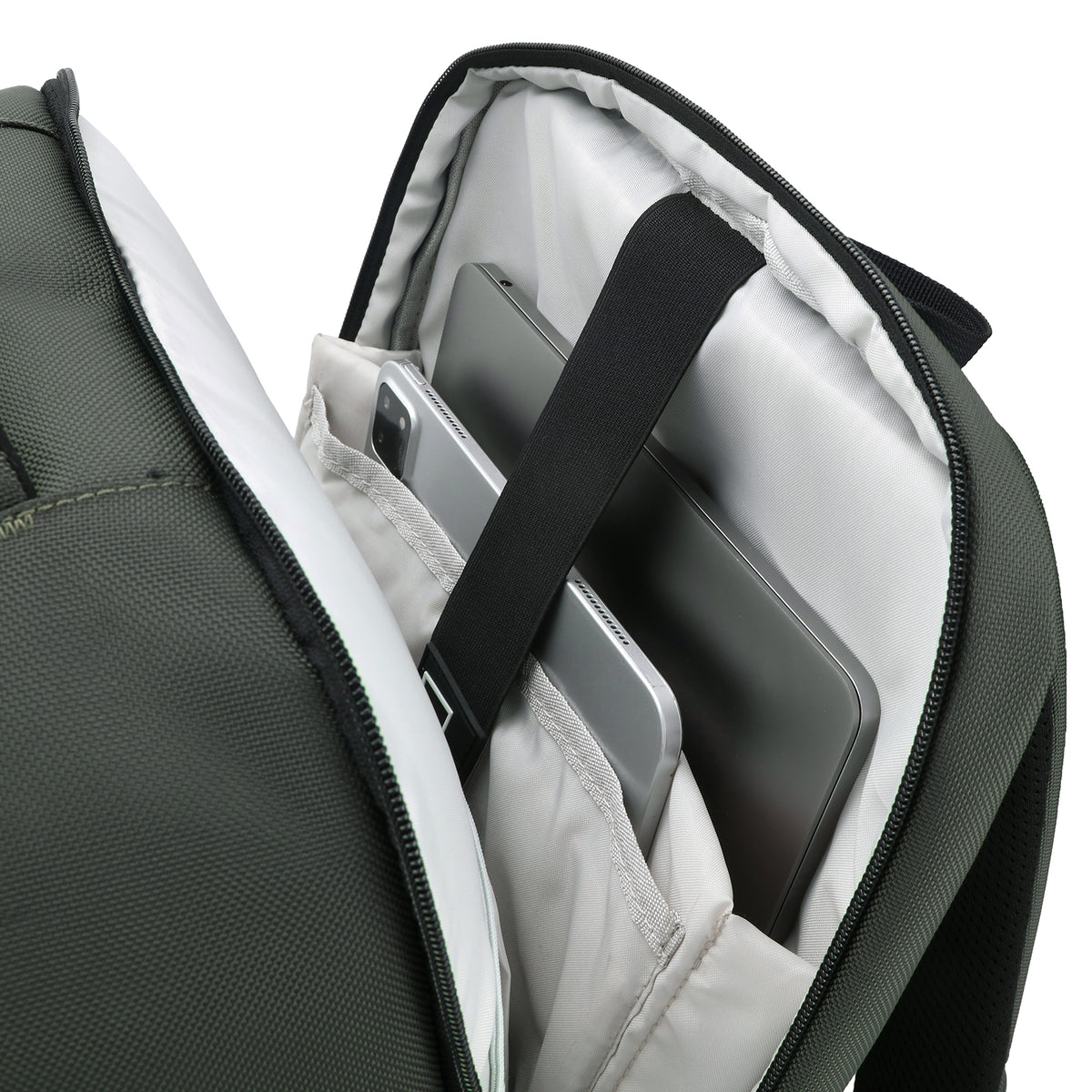 Brisby Rugzak Pro 2 – Laptoprugzak tot 15,7 inch voor Werk, School en Reizen – Waterafstotend – Met Tabletvak, Antidiefstalvak en Trolleysleeve – Groen
