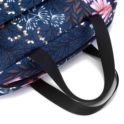 Koeltas 7L japanese flower - Lunchtas - 4-laags geïsoleerd - 2 gratis koelelementen - incl. schouderband