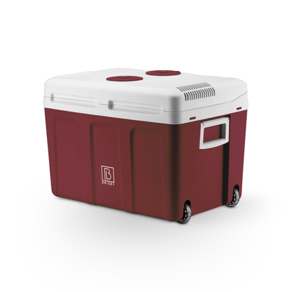 Brisby Elektrische koelbox 40L + 8L rood set - 12V/230V - incl. koelelementen