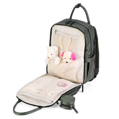 Brisby Premium Luiertas - Groen - Kinderrugzak - 1.5L kinderlunchtas Giraffe