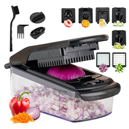 Bardi 11-delige mandoline - groentesnijder - zwart