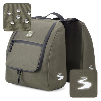 Brisby Dubbele Fietstas 28 Liter – Koeltas en Lunchtas – 4-laags Geïsoleerd – Voor Gewone en Elektrische Fiets – Waterafstotend met Waterdichte Ritsen – Misty Green