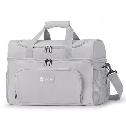 Packaway Koeltas 30L - Lunchtas - Inclusief 4 Koelelementen - Dubbel Compartiment - 4-Laags Geïsoleerd - Waterafstotend - Modern Grey