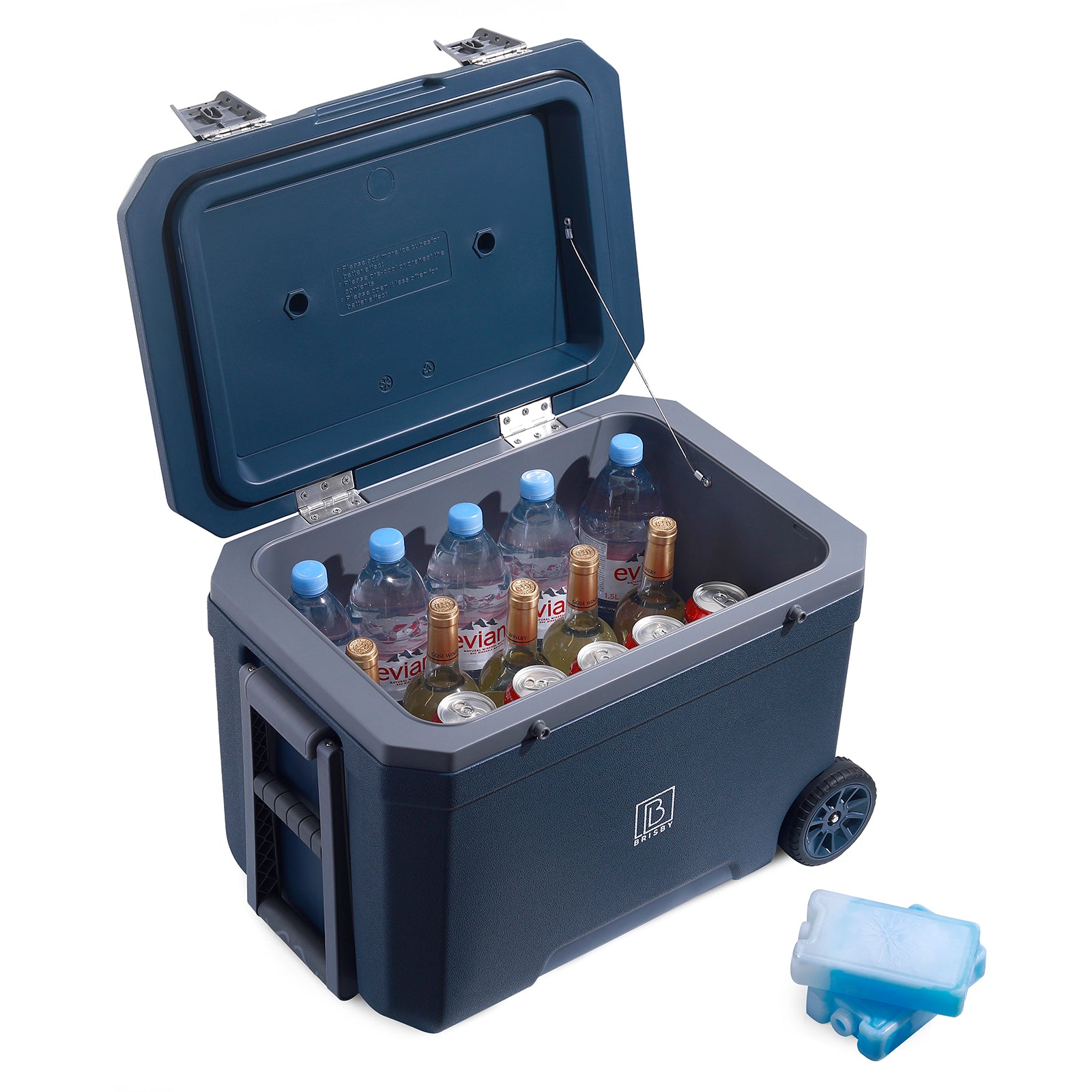 Koelbox 45L blauw incl. GRATIS 8L koelbox - 3 dagen isolatie - 4 dikke koelelementen - temperatuurveilige sluiting