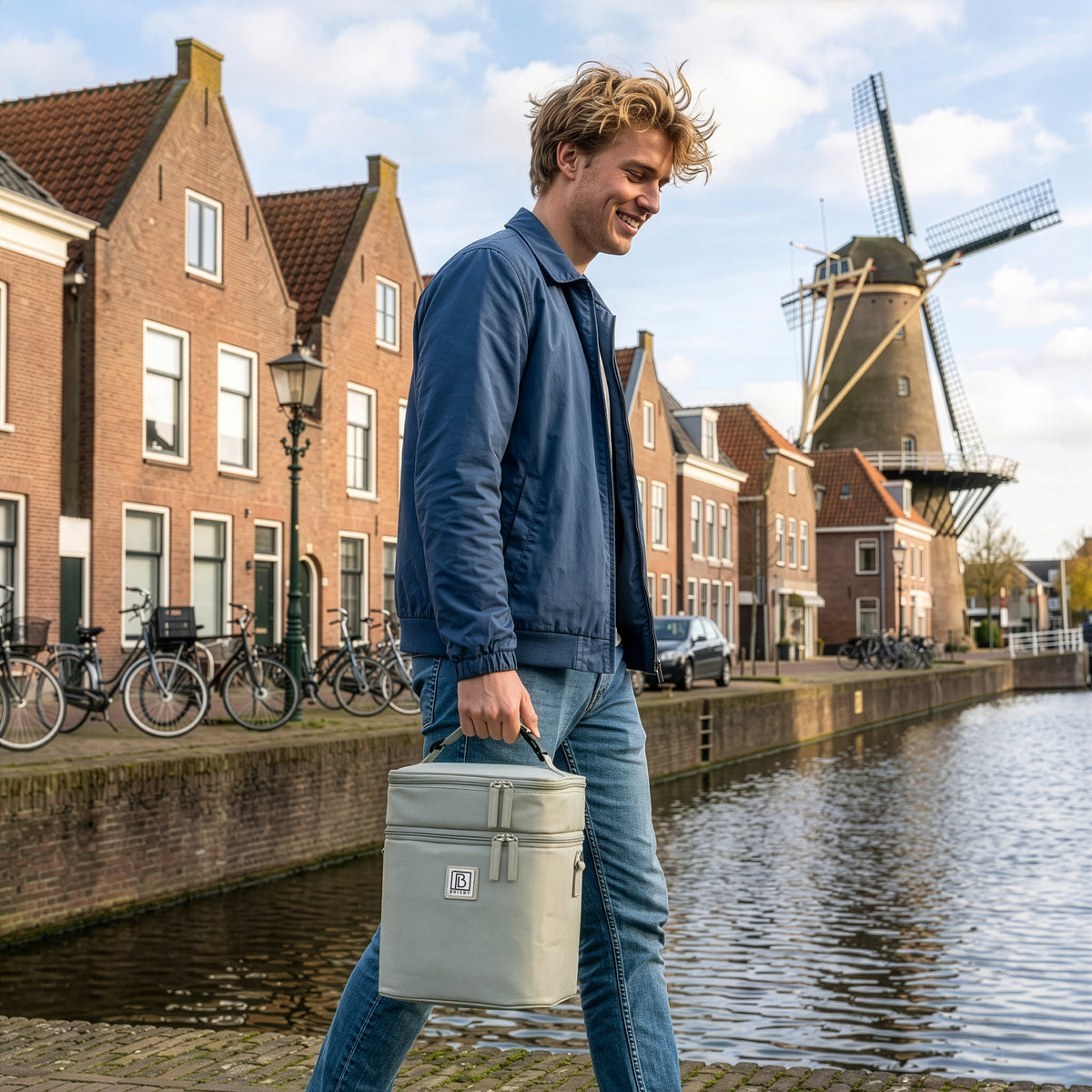 Brisby Koeltas 12 Liter – Lunchtas voor Werk & Onderweg – 2 Geïsoleerde Vakken – Inclusief 2 Koelelementen – Tot 10 Uur Koel - Sage Green