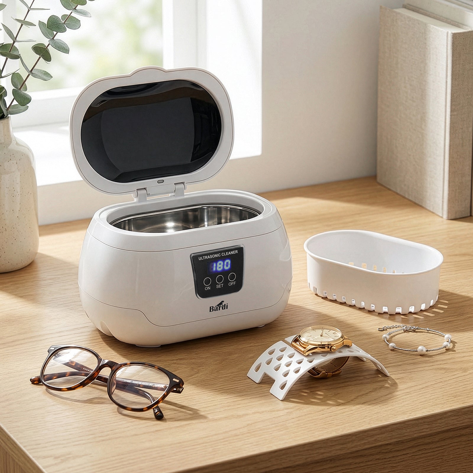 Bardi Ultrasoon reiniger 600ml - Incl. mandje en rek - model 1
