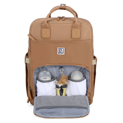 Brisby slijtvaste Luiertas – verzorgingstas – met buggymontage - True Terracotta