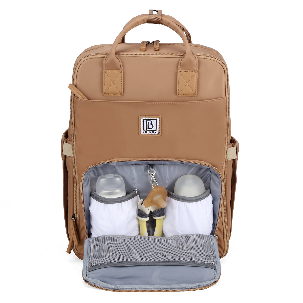 Brisby slijtvaste Luiertas – verzorgingstas – met buggymontage - True Terracotta