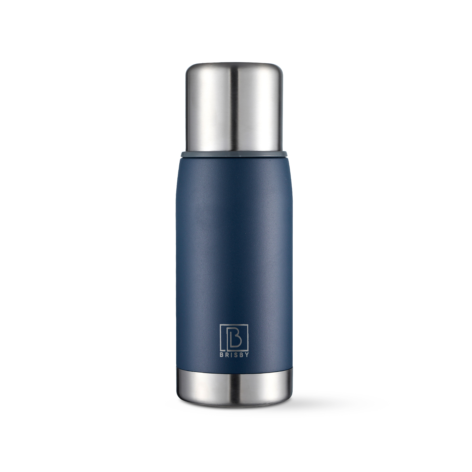 Brisby Stainless Steel Thermos Flask 500ml Blue - Thermos Cup - Thermos Jug - Insulated Flask - BPA Free - 24 Hours Cold - 12 Hours Hot