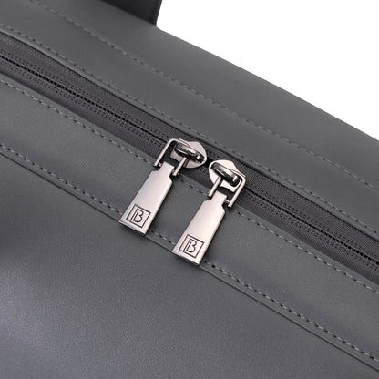 Venezia weekend bag grey - shoulder bag - travel bag - hand luggage - hard-wearing - incl. hanging hooks - PU leather