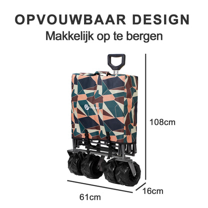 Packaway Bolderkar XL 80kg abstract colours - opvouwbaar - heavy duty - wasbaar