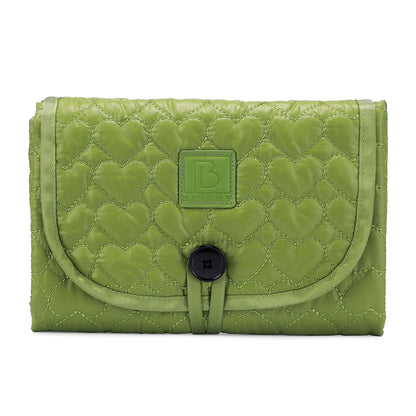 Florence diaper bag 17L green - shoulder bag, care bag - hard-wearing - incl. cool bag, changing mat and stroller hooks - nylon