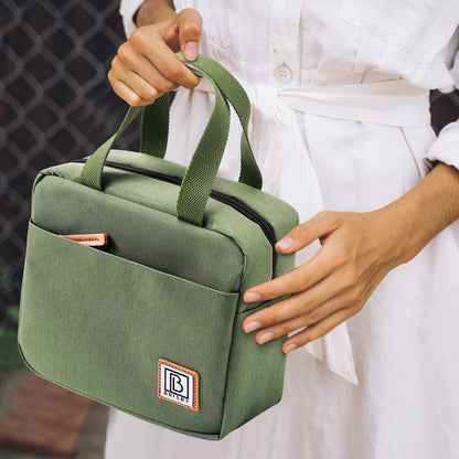 Cooler bag 4L green - 4-layer insulated - free cooling element
