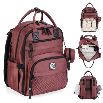 Brisby Premium Luiertas  - Rood - Kinderrugzak - 1.5L kinderlunchtas Giraffe
