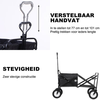 Packaway Bolderkar 70kg zwart - opvouwbaar - wasbaar