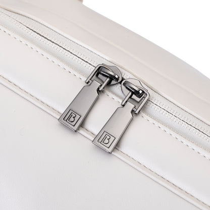 Venezia weekend bag white - shoulder bag - travel bag - hand luggage - hard-wearing - incl. hanging hooks - PU leather