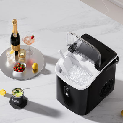 Bardi Nugget IJsblokjesmachine Rond 1,1L zwart - 15 kg/24 uur - incl. thermosbeker