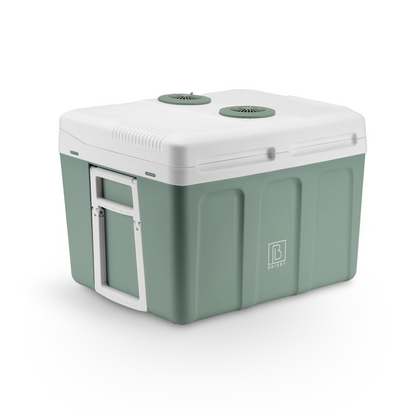 Brisby Elektrische koelbox 40L + 8L groen set - 12V/230V - incl. koelelementen