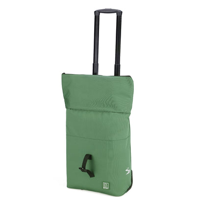 Fietstrolley Tas 2-in-1 Fietstas en Trolley Zwart 18-28L Laptopvak Verstelbare Hendel Bevestigingssysteem - Groen
