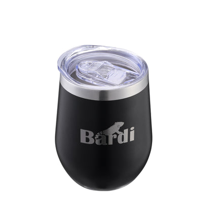 Bardi Thermosbekers 0,3L RVS zwart set -  incl. deksels - dubbelwandig