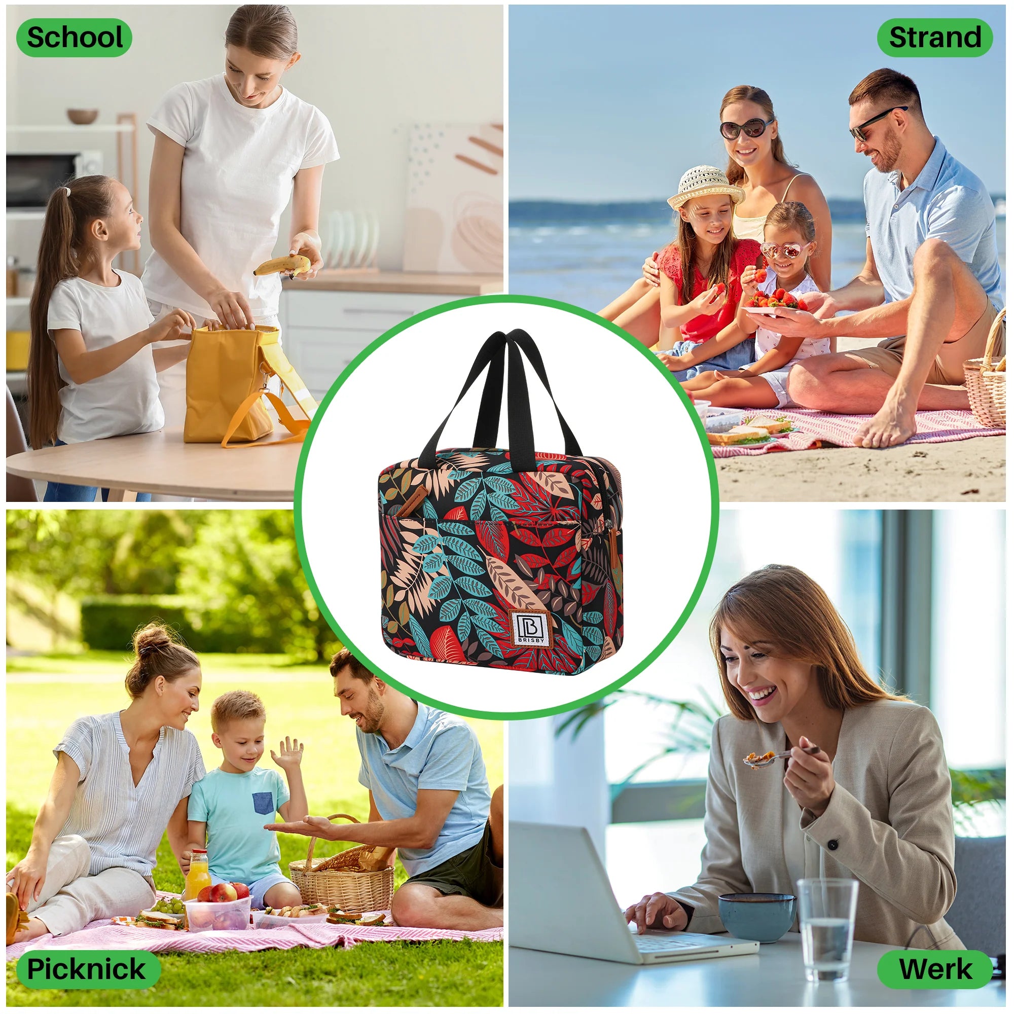 Cooler bag 4L jungle - 4-layer insulated - free cooling element