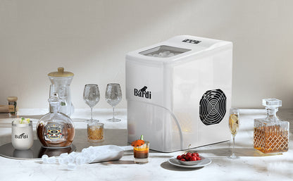 Bardi IJsblokjesmachine - 2 Liter - 12KG IJsblokjes in 24 uur - met IJsschep - Inclusief Luxe Thermosbeker en Ijsschep - Wit