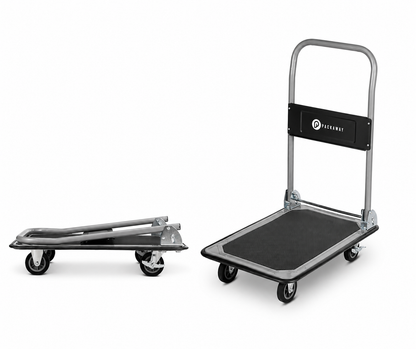 Packaway Professionele Opvouwbare Transportwagen 150 kg – Transportkar met Rem – Antislip Laadplatform – 4 Wielen