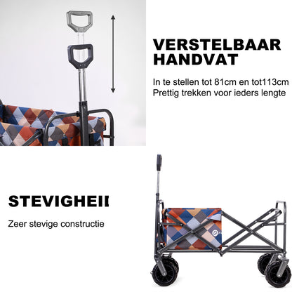 Packaway Bolderkar XL 80kg blok - opvouwbaar - heavy duty - wasbaar