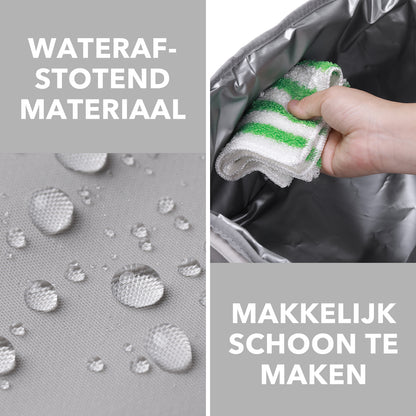 Packaway Koeltas 30L - Lunchtas - Inclusief 4 Koelelementen - Dubbel Compartiment - 4-Laags Geïsoleerd - Waterafstotend - Modern Grey