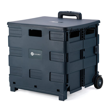 Packaway Boodschappentrolley krat XL 50L blauw - incl. deksel