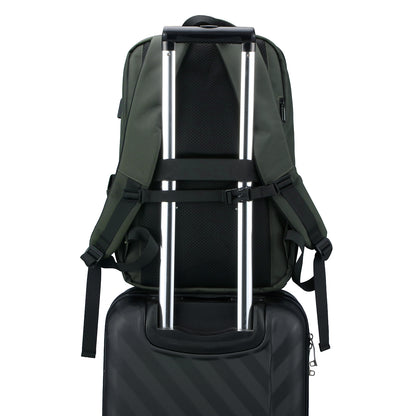 Brisby Rugzak Pro 2 – Laptoprugzak tot 15,7 inch voor Werk, School en Reizen – Waterafstotend – Met Tabletvak, Antidiefstalvak en Trolleysleeve – Groen