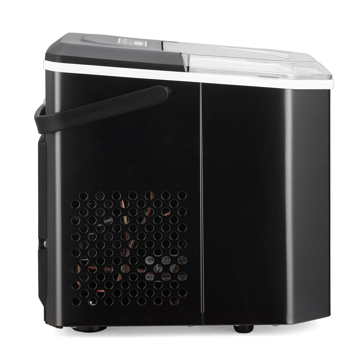Bardi 1.3L Deluxe IJsblokjesmachine Square – IJsblokmaker Inclusief Luxe Thermosbeker en IJsschep – 9 Blokjes in 8 Minuten – RVS