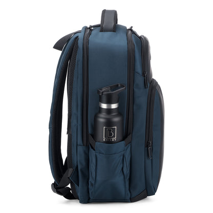Brisby Rugzak Pro 1 – Laptoprugzak tot 15,7 inch voor Werk, School en Reizen – Waterafstotend – Met Tabletvak, Antidiefstalvak en Trolleysleeve - Blauw