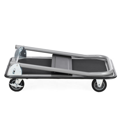 Packaway Professionele Opvouwbare Transportwagen 150 kg – Transportkar met Rem – Antislip Laadplatform – 4 Wielen