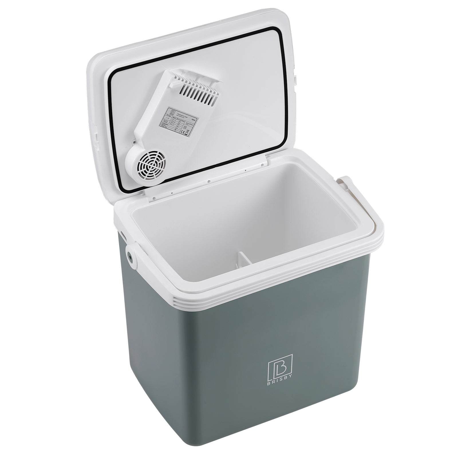Elektrische koelbox 25L groen - AC/DC 12V, 220/230V - incl. divider en vershoudbakjes - vergrendelbare deksel