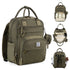 Brisby Premium Luiertas – Uitgebreide en Functionele Verzorgingstas – met buggymontage – Anti Diefstal Vakken - Reistrolley Sleeve - Inclusief verschoonmatje t.w.v.15,99 euro en speenhouder - Levenslange Garantie - Olive Green