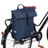 Fietstrolley Tas 2-in-1 Fietstas en Trolley Zwart 18-28L Laptopvak Verstelbare Hendel Bevestigingssysteem - Blauw