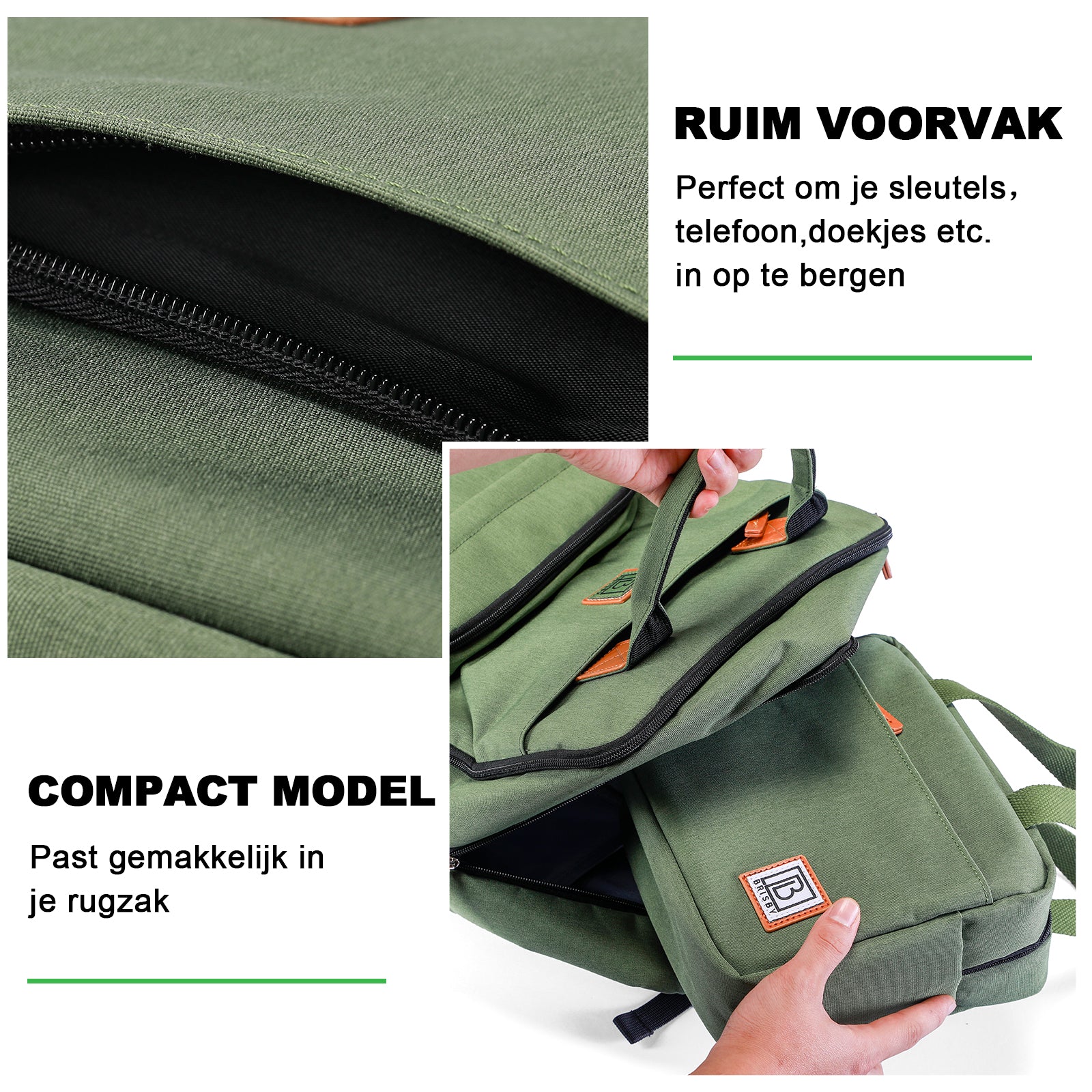 Cooler bag 4L green - 4-layer insulated - free cooling element