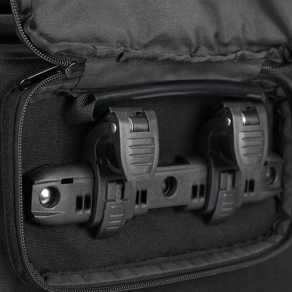 3 in 1 waterproof rolltop bicycle bag set 40-52L black-gray - 100% reflection - high visibility - bicycle bag - backpack - shoulder bag