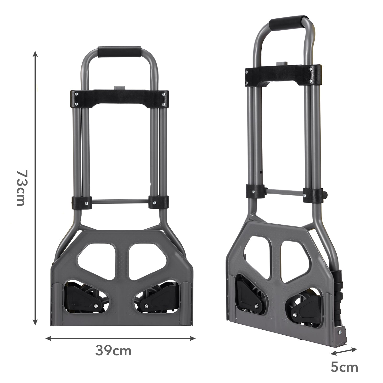 Packaway Steekwagen 75kg zwart - opvouwbaar