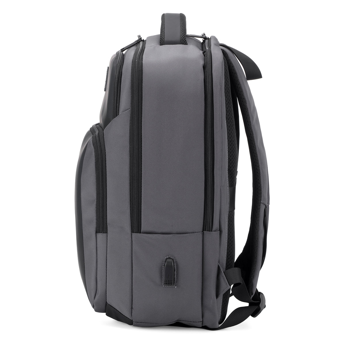 Brisby Rugzak Pro 1 – Laptoprugzak tot 15,7 inch voor Werk, School en Reizen – Waterafstotend – Met Tabletvak, Antidiefstalvak en Trolleysleeve - Grijs