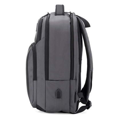 Brisby Rugzak Pro 1 – Laptoprugzak tot 15,7 inch voor Werk, School en Reizen – Waterafstotend – Met Tabletvak, Antidiefstalvak en Trolleysleeve - Grijs