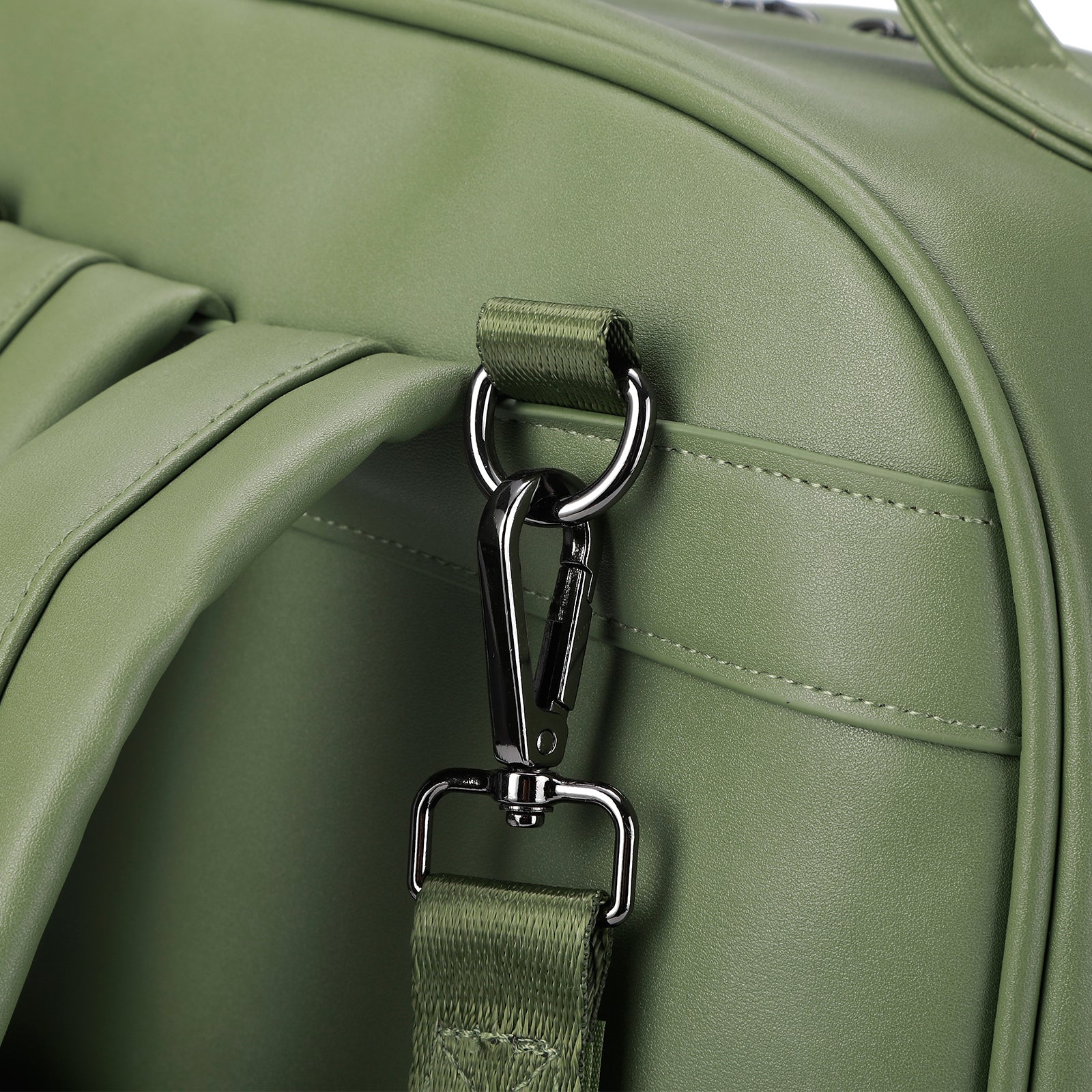 Venezia wear-resistant backpack green - PU leather - 14 inch laptop compartment - water-repellent